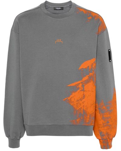 A_COLD_WALL* Sweatshirt mit Pinselstrich-Print - Grau