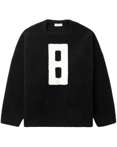 Fear Of God Logo-motif Square-neck Sweater - Black
