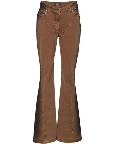 Mugler Mid-rise Flared Jeans - Brown