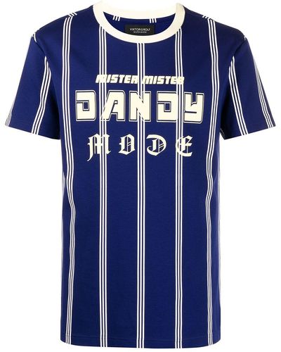 Viktor & Rolf Camiseta Dandy Mode a rayas - Azul