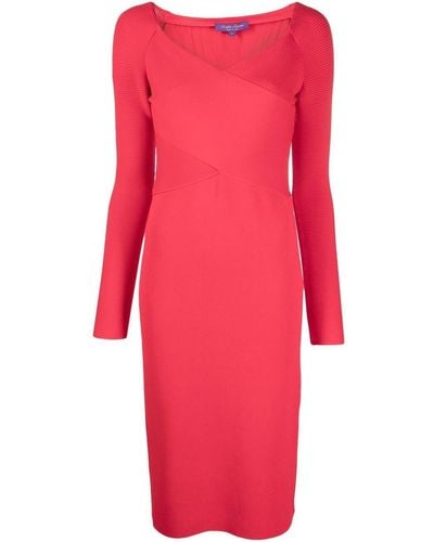 Ralph Lauren Collection Vestido cóctel de largura media - Rojo