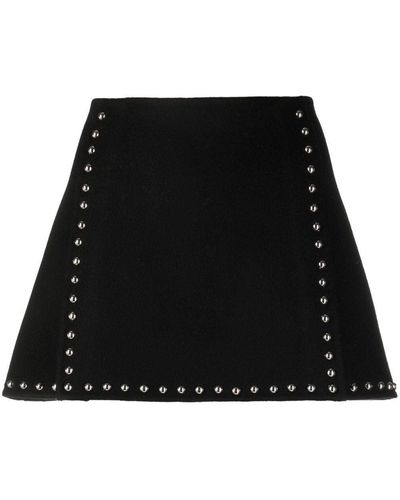 P.A.R.O.S.H. Studded Knitted Mini Skirt - Black