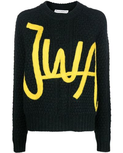 JW Anderson 'jwa' Cable-knit Sweatshirt - Green