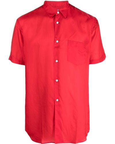 Comme des Garçons Short-sleeves Classic-collar Shirt - Red