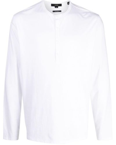 Vince Langarmshirt aus Pima-Baumwolle - Weiß