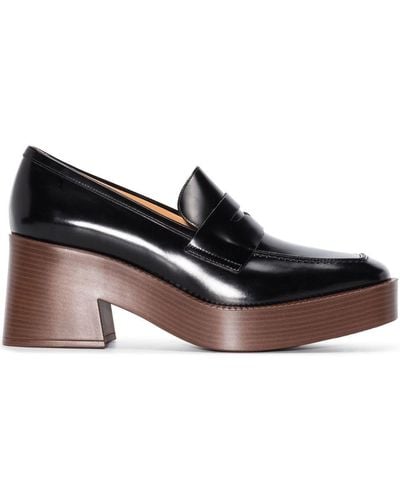 Tod's Leather Platform Loafers - Black