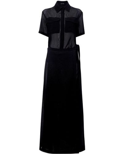 Proenza Schouler Emory Semi-sheer Dress - Black