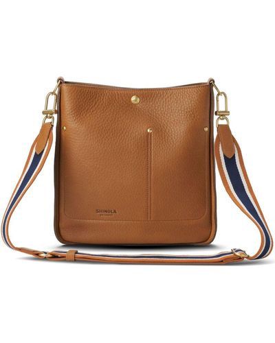 Shinola The Pocket Leather Crossbody Bag - Brown