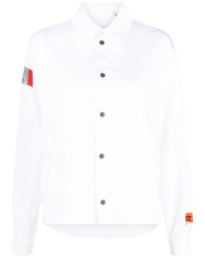 Heron Preston Chemise en coton à patch logo - Blanc