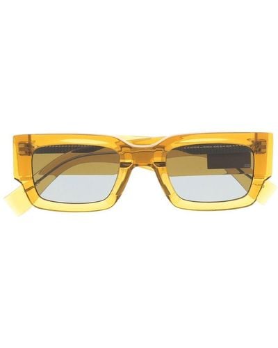 Tommy Hilfiger Sonnenbrille mit eckigem Gestell - Gelb