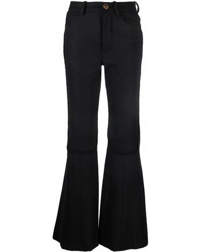 Cormio High-waisted Flared Trousers - Black