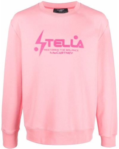 Stella McCartney Sweatshirt mit Logo-Print - Pink