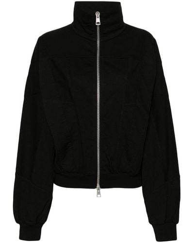 Andrea Ya'aqov Zip-up Cotton Sweatshirt - Black
