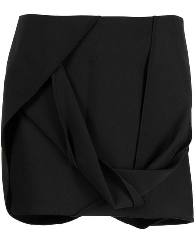 Kiko Kostadinov Twisted-detail Straight Miniskirt - Black