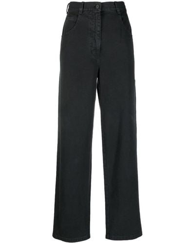 Nili Lotan High-waisted Wide-leg Jeans - Black