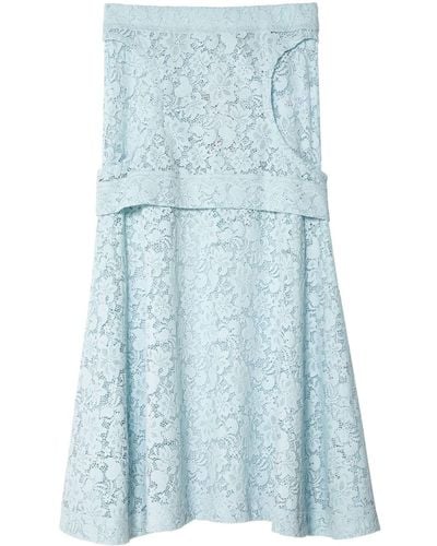Eckhaus Latta Seraph Floral-lace Maxi Skirt - Blue