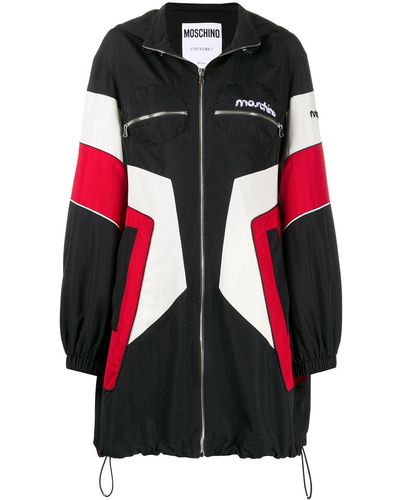 Moschino Kapuzenjacke mit Logo - Schwarz