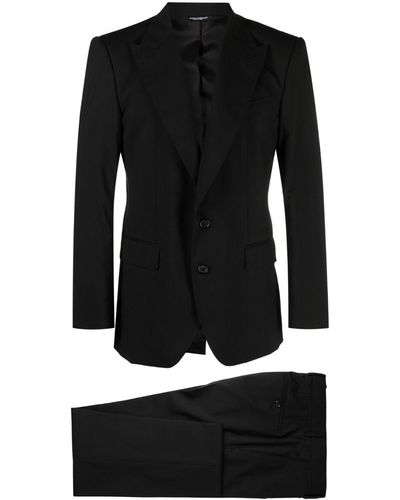 Dolce & Gabbana Traje DG Essentials con botones - Negro