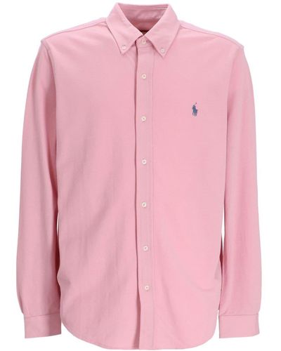 Polo Ralph Lauren Chemise en coton à motif Pony - Rose
