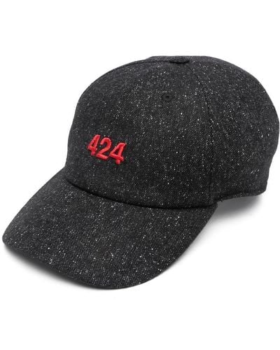 424 Cappello da baseball con ricamo - Nero