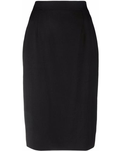 Alberta Ferretti High-waisted Pencil Skirt - Black