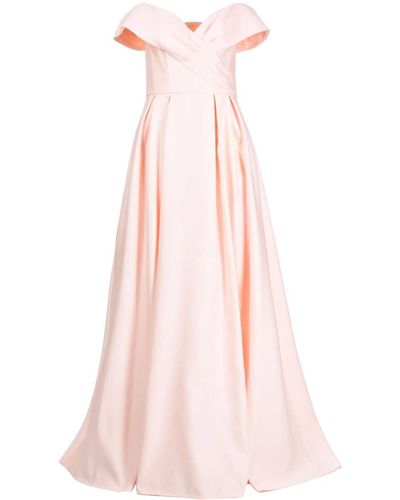 Marchesa Duchess Satin-finish Ball Gown - Pink