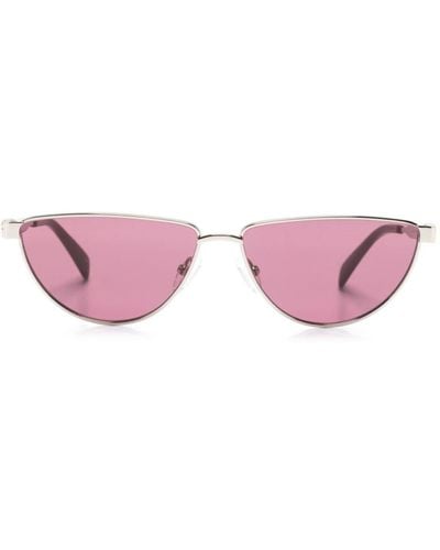 Alexander McQueen Sonnenbrille mit geometrischem Gestell - Pink