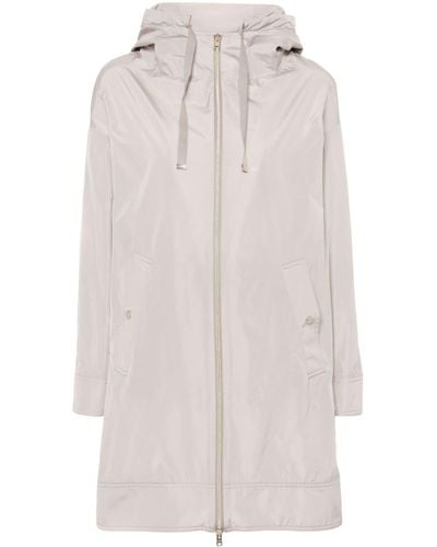 Herno Lightweight Hooded Parka Coat - White