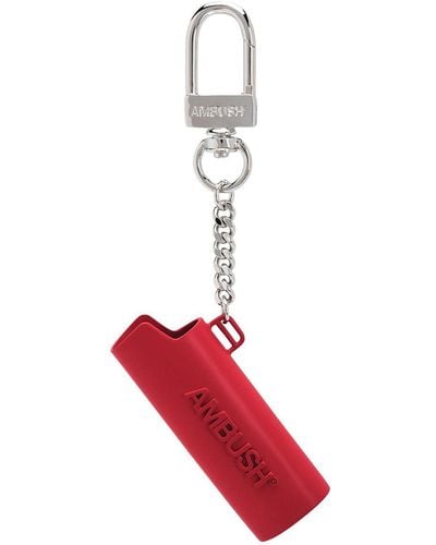 Ambush Logo Lighter Case Keychain - Red