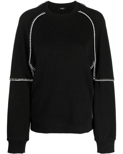 Goen.J Whipstitch Layered Sweatshirt - Black