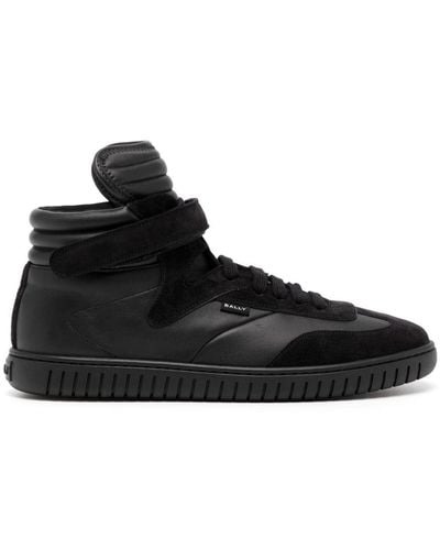 Bally Panelled High-top Trainers - Black