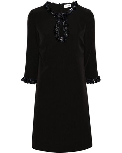 P.A.R.O.S.H. Sequin-Embellished Mini Dress - Black