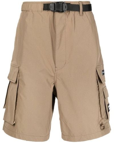 Izzue Belted Cargo Shorts - Natural