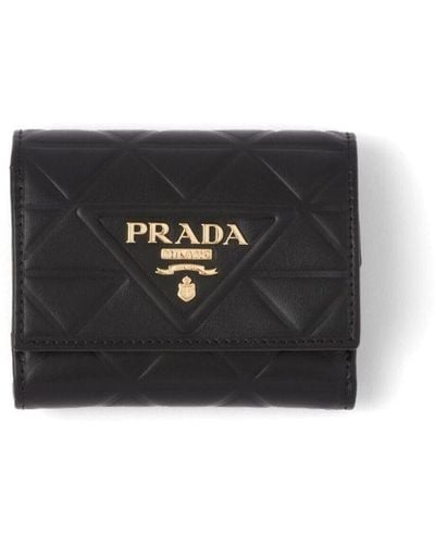 Prada Small Quilted Wallet - Black