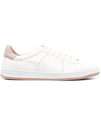 Eleventy Perforated Low-top Sneakers - White