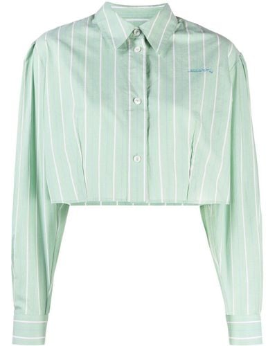 Marni Camisa corta a rayas - Verde