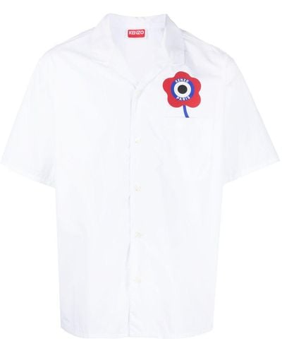 KENZO Hemd mit Target-Motiv - Weiß