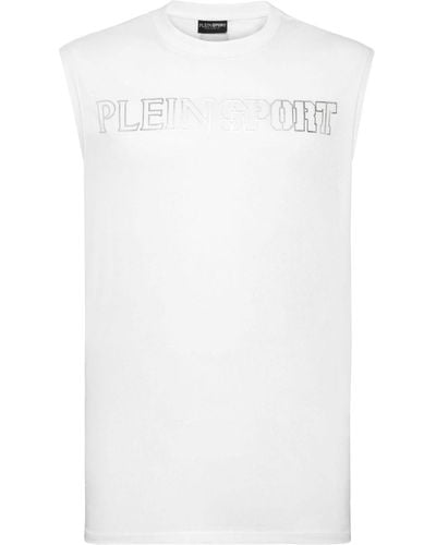 Philipp Plein Logo-print Cotton Vest - White