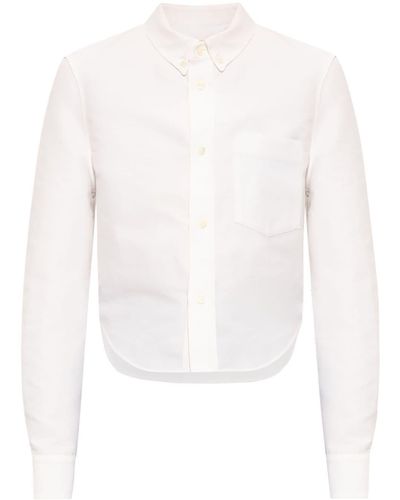 Marni Logo-embroidered Cropped Shirt - White