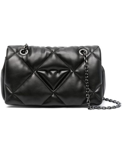 Emporio Armani Quilted faux-leather shoulder bag - Nero