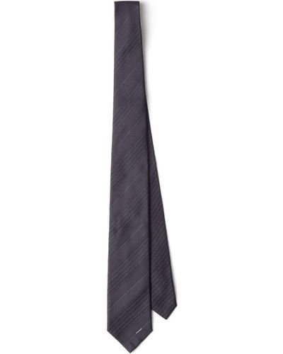 Prada Cravatta con effetto jacquard - Viola