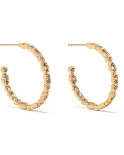 Maje Diamanté-embellished Hoop Earrings - Metallic