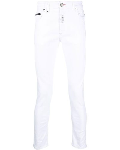 Philipp Plein Skinny-fit Mid-rise Jeans - White