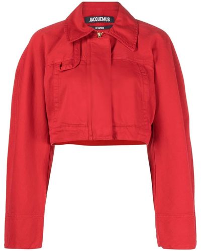 Jacquemus De Nimes Meio Cropped Jacket - Red