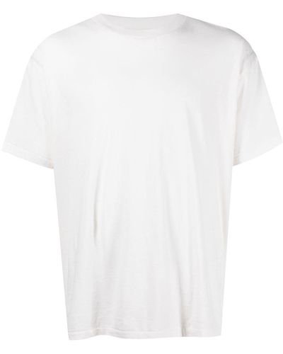 John Elliott Camiseta con cuello redondo y tejido jersey - Blanco