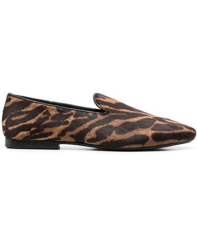 Brown Roberto Cavalli Flats and flat shoes for Women | Lyst