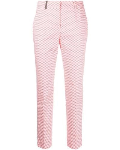 Peserico Polka-dot Tapered Pants - Pink
