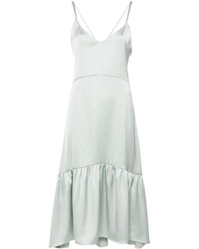 Claudie Pierlot Tiered Satin Midi Dress - White