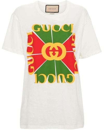 Gucci T-shirt Met Logo-applicatie - Wit