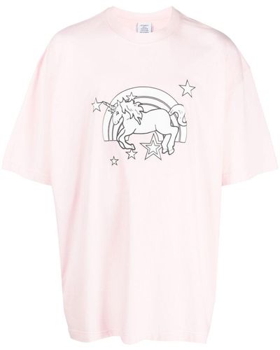 Vetements Unicorns And Rainbows Tシャツ - ピンク